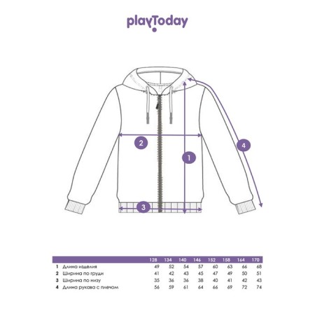 Толстовка для девочки PlayToday, рост 158 см-9