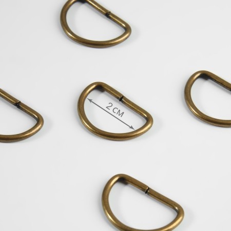 Semi -ring for bags, d = 20 mm, thickness - 2 mm, antique color
