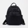 Women's backpack made of artificial leather with lightning, black color