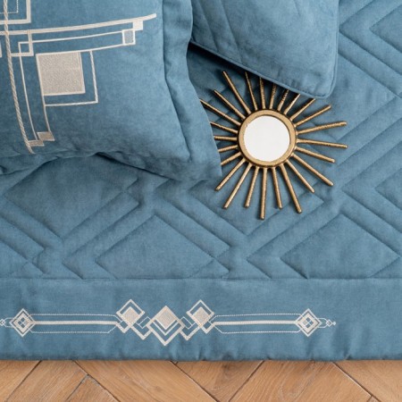 Cover with pillowcases "Bridget", size 230x250 cm, blue color-2