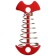 Maclay pegs for a tent, with a spring, red color