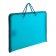 A folder with A4 handles, 230 x 185 x 25 mm, lightning around, plastic, PT-112, "office", tinted, turquoise color