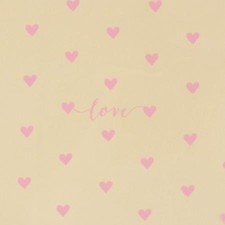 Flower film glossy "heart", 0.6 x 8 m-2