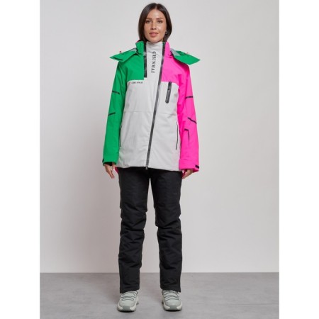 Ski costume female winter, size 48, pink color-3