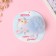 Fluffy on the ring "Elephant. Dreaming is very important!" D = 8 cm 15x15 cm