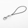 The base for a keychain on a thread, with a carbine, 1.2 × 0.7 cm, 6 cm, black/silver color