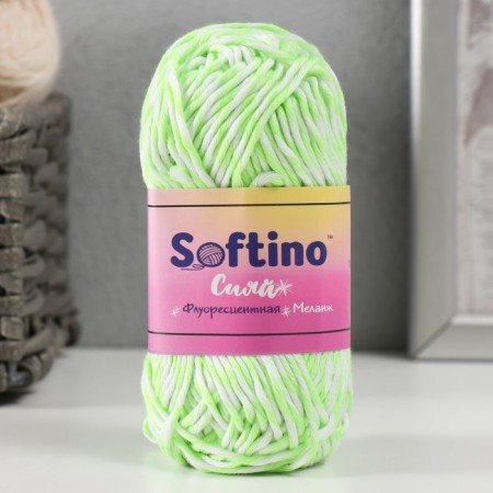 Glass luminous 100% Lavsan "Shiii" melange 50 grams 50 m white-neonovo-green