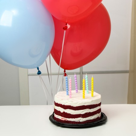 Set of candles in the cake 6 pcs. twisted + 5 balls, assorted, makarun-1