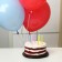 Set of candles in the cake 6 pcs. twisted + 5 balls, assorted, makarun