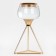 Summary metal, glass per 1 candle “Exclamation” Color Gold 9.5 x 9.5 x 17 cm