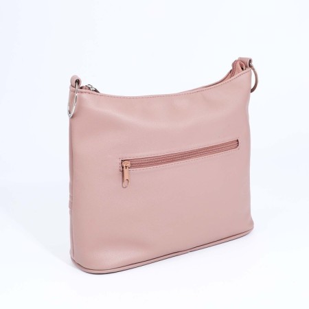 Janelli Cross-Boda Bag on a zipper, 2 outer pockets, powder color-1