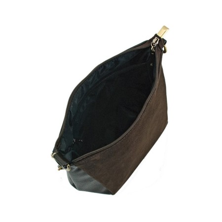 Women's bag (B2804-01140) Artificial leather + suede, brown, 1x210x19 cm-1
