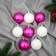 Set of balls plastic D-6 cm, 8 pcs "Disco Gloss" pink-white