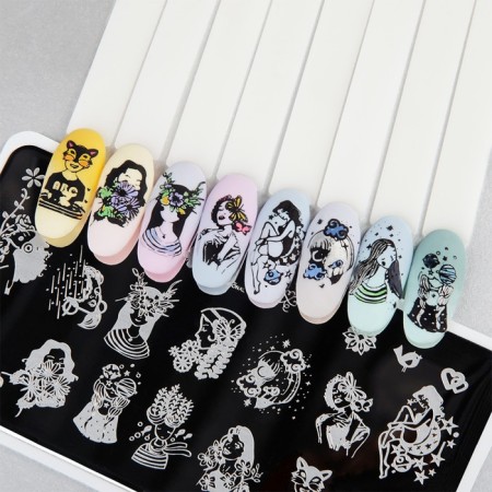 TNL Premium Woman Flower Stamping plate-3