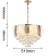 Suspension chandelier Dolor 510 mm, E14 360W