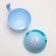 Plastic bucket for bathing and shampooing, children's bath bucket "Kit", 400 ml., With a leerch, blue color