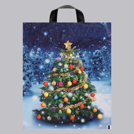 Package "Winter Beauty", polyethylene with a loop pen, 28x35 cm, 50 μm