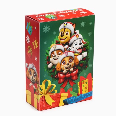 Folding box, 16 x 23 x 7.5 cm "Happy New Year!", Puppy patrol-2