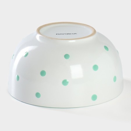Basilly Ceramic Dolyana "Peas", 580 ml, mint color-1