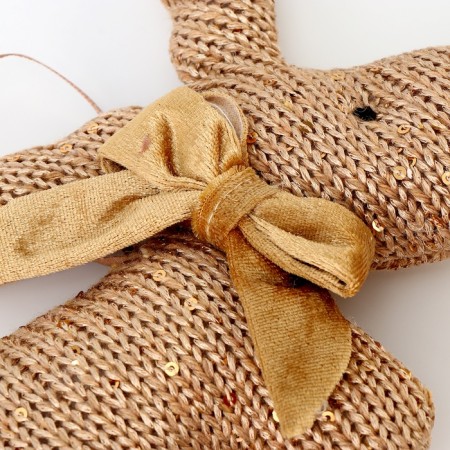 Soft toy "Deer" with a gold bow, 15 cm, color mix-1