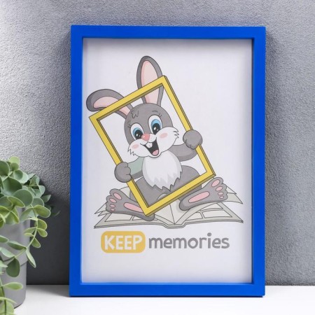 Photo frame plastic L-3 21x30 cm blue (plastic screen)