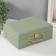 Casket to the leatherette for jewelry "Case. Chess" Green 17.5x24x9 cm