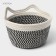 Basket for storage ladled handmade LadOM "Cats", 22 × 22 × 12.5 cm, black and white color