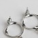 Earrings with rhinestones "sia" drops, white color in silver
