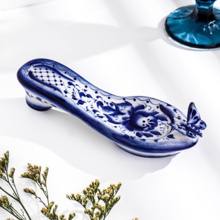Standing for tablespoons "Ship", 18 × 5 × 5 cm, Gzhel