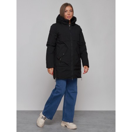 Winter jacket female, size 50, black color-2