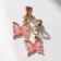 Kit for children 2 items: clips, glitter "butterflies", colored in gold