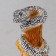 New Year's figure "Snake on the hemp" 33 x 14 x 15 cm.