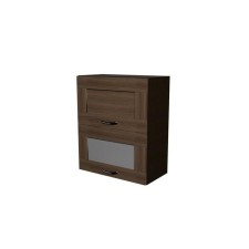 Cabinet hinged kira 600x300x720 with 2 doors with glass of wenge/quado shimo dark