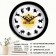Wall watches, D-28 cm, interior "yoga with a cat" silent