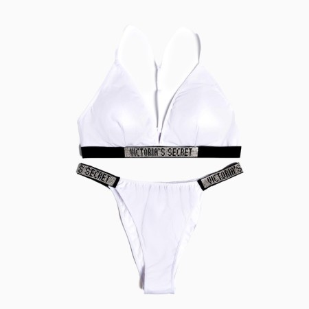 Female set (top, panties), white mix, size 44-46-6