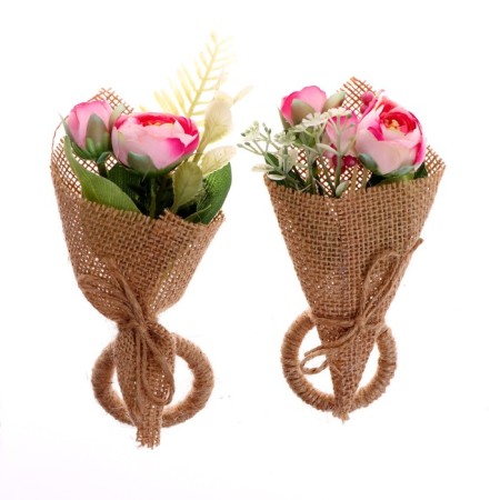 Ring for napkins "Bouquet", pink color-1