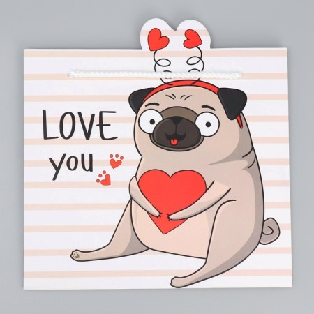 Gift package, packaging, "Love You", 25 x 26 x 10 cm-4