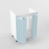Wardrobe with 2 doors of the royalwood, 600x503x850, white/blue Provence
