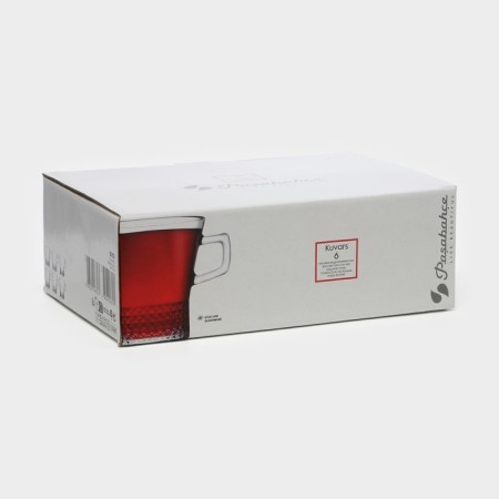 Set of glass mugs Kuvars, 250 ml, 6 pcs-6