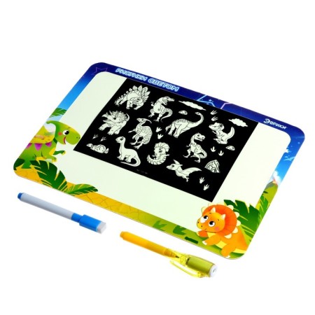 Set for drawing with light "Dinosaurs" + Board write and mes-2