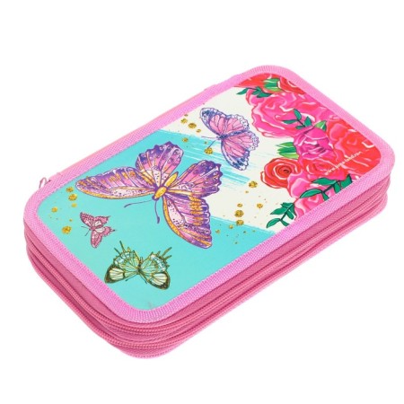 Penal 2 sections, 125 x 205 x 40 mm, calligrata 30p26/2 "Butterflies", laminated cardboard-1