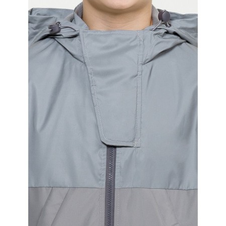 Windbreaker for boys, height 128 cm, gray color-5