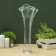 Vase "Wave" h 400 mm. From transparent glass (without decor)