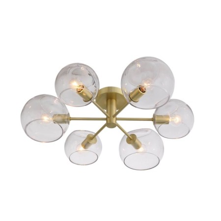 Ceiling Ceiling ST LUCE. SL434.202.06. Calmare. 6x40 watts, E14, 64x64x17 cm, brass color-1