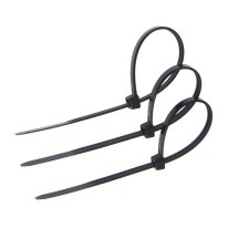 Nylon clamp 3.6x150 mm, black, set 100 pcs