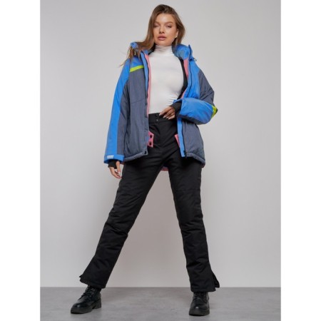 Ski jacket female winter, size 56, blue color-14