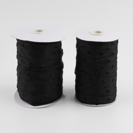 Braid with buttons, 25-25 mm, 17 mm × 45 ± 1 m, black color-6