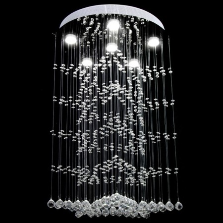 Lamp cascade "Star" 6xled chrome 50x50x84cm Bayerlux-2