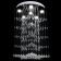 Lamp cascade "Star" 6xled chrome 50x50x84cm Bayerlux
