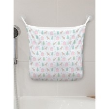Organizer in a bath on suction cups “Elk near the house”, for storing toys and trifles, size 33x39 cm